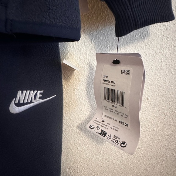 Nike Kids Navy NWT Fleece Set Outfit - Picture 3 of 7